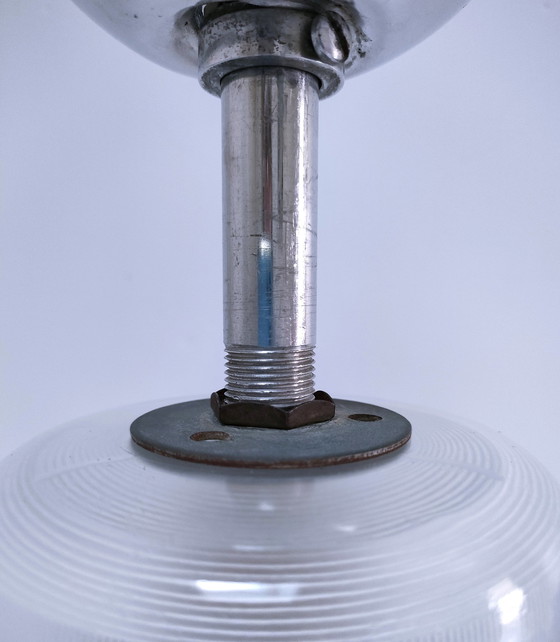 Image 1 of Hängeleuchte Holophane Glas Industriell