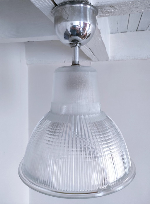 Hängeleuchte Holophane Glas Industriell