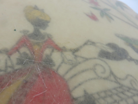 Image 1 of Fiberglas-Tablett, Naive Zeichnung, Marke Sadac, Frankreich, Jahre 50 60