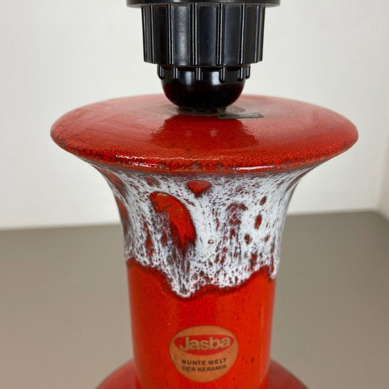 Image 1 of Vintage bunte fette Lava Keramik Tischlampe von Jasba Ceramics, Deutschland 1970er