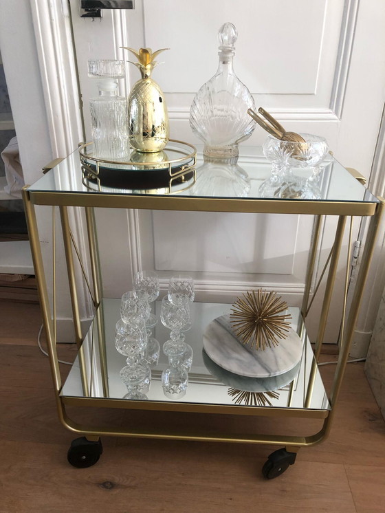 Image 1 of Servierwagen gold verspiegelt