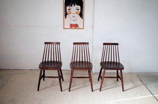 3x Vintage Stühle Stil Sprossenstühle