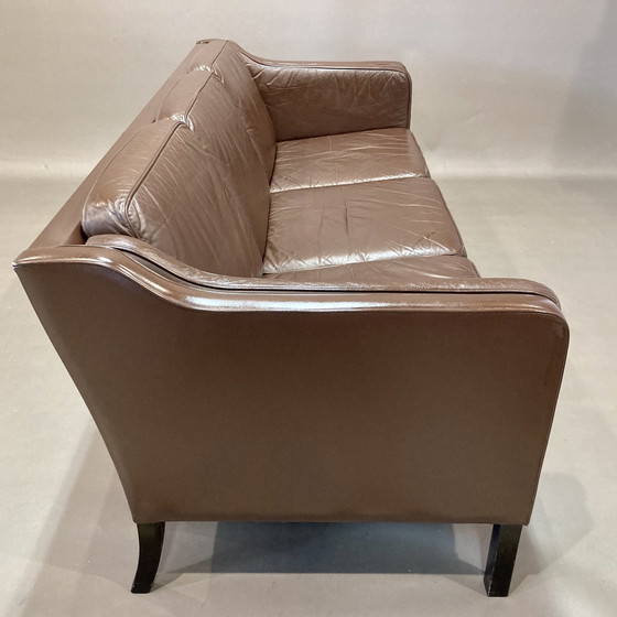 Image 1 of 3-Sitzer-Sofa Leder Skandinavisches Design.