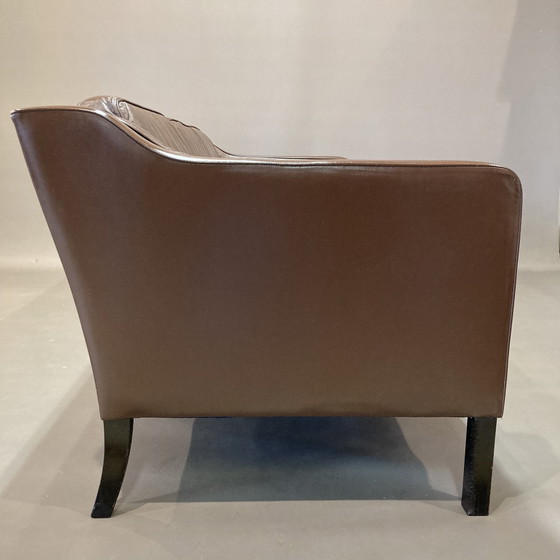 Image 1 of 3-Sitzer-Sofa Leder Skandinavisches Design.