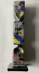 Ad van Hassel Ukraine Plexiglas Toffee + Grafitti Briefmarkenbogen.