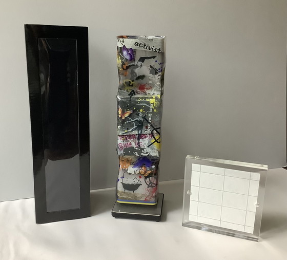 Image 1 of Ad van Hassel Ukraine Plexiglas Toffee + Grafitti Briefmarkenbogen.