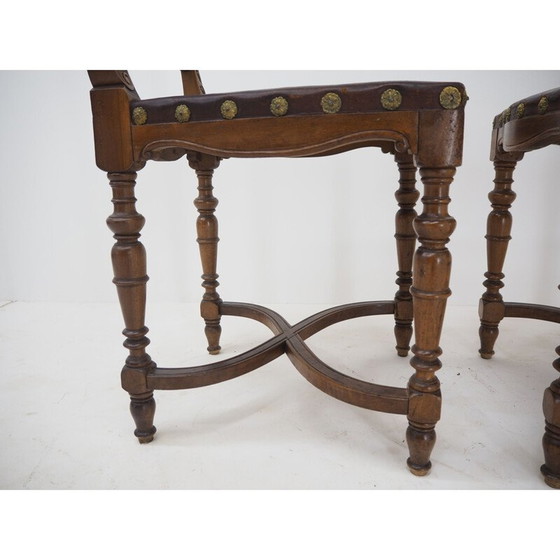 Image 1 of Paar Vintage-Stühle aus geprägtem Leder