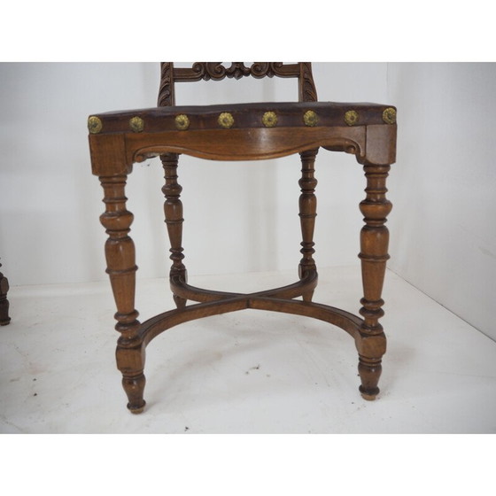 Image 1 of Paar Vintage-Stühle aus geprägtem Leder