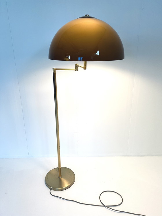 Image 1 of Stehlampe mit Pilz aus Messing