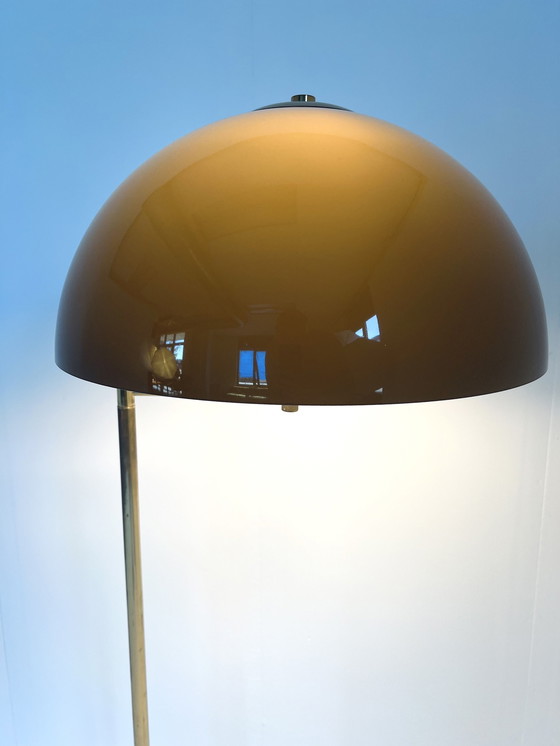 Image 1 of Stehlampe mit Pilz aus Messing