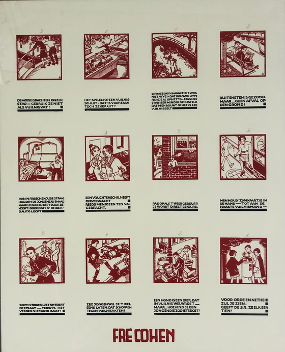 Image 1 of Fre Cohen – Bildungsplakat aus der Vorkriegszeit