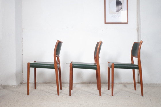 Image 1 of 3x Niels Møller Modell 80 stoelen