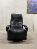 Jori Yoga Relax Sessel aus schwarzem Leder
