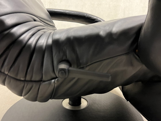 Image 1 of Jori Yoga Relax Sessel aus schwarzem Leder