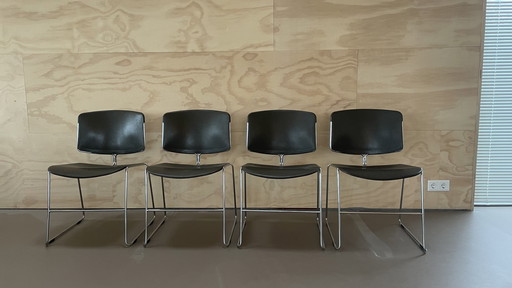 4x Steelcase Max-Stacker Esszimmerstühle