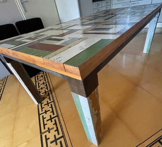 Image 1 of Design Tisch aus Altholz Stil Piet Hein Eek 200x100 cm