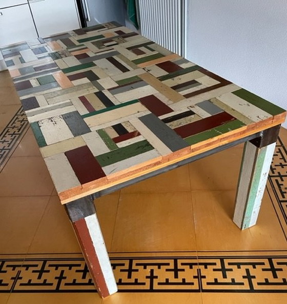 Image 1 of Design Tisch aus Altholz Stil Piet Hein Eek 200x100 cm