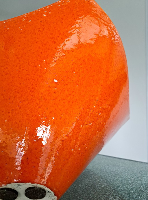 Vintage „Taschentuch“-Freiform-Keramikvase