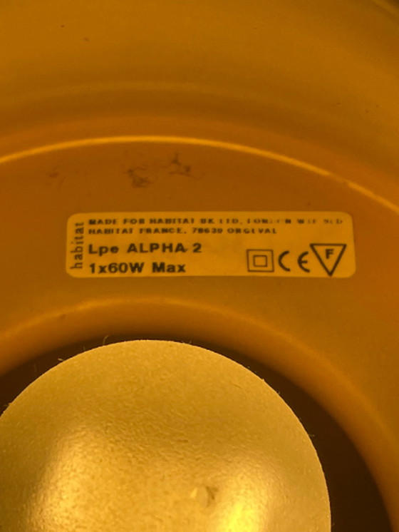 Image 1 of Habitat – XS – 1980er – Gelb – Pilzlampe aus Glas