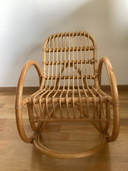 Kinderschaukelstuhl aus Rattan