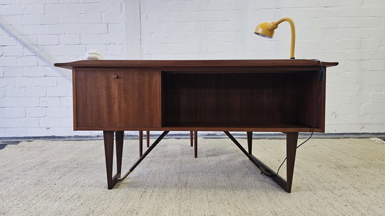 Image 1 of Peter Løvig Nielsen Desk 60S 70S Teak Mid Century Schreibtisch 