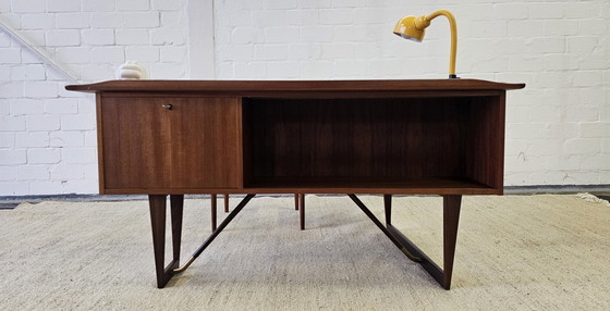 Image 1 of Peter Løvig Nielsen Desk 60S 70S Teak Mid Century Schreibtisch 