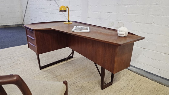 Image 1 of Peter Løvig Nielsen Desk 60S 70S Teak Mid Century Schreibtisch 