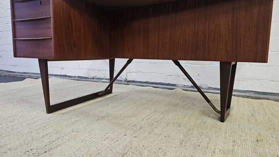 Image 1 of Peter Løvig Nielsen Desk 60S 70S Teak Mid Century Schreibtisch 