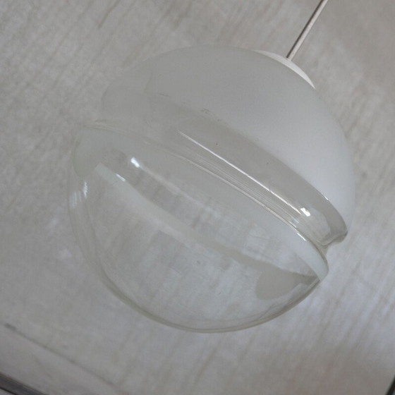 Image 1 of Hängeleuchte aus zweifarbigem Glas, Belgien