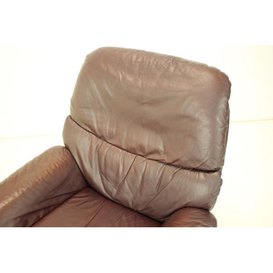 Image 1 of Skandinavischer verstellbarer Ledersessel von Peem, Finnland 1970er