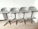 4x Kartell Spoon Barhocker grau
