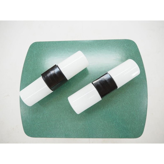 Image 1 of Paar alte Wandlampen aus Bakelit und Glas, Tschechoslowakei 1950