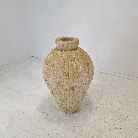 Image 1 of Pflanzgefäß aus Mactan-Stein, Italien 1980