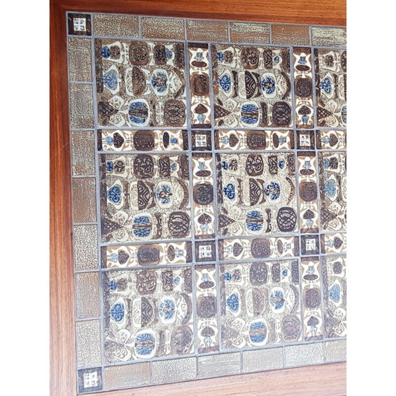 Image 1 of Vintage-Beistelltisch mit Baca-Fliesen von Severin Hansen für Haslev Møbelsnedkeri, 1960