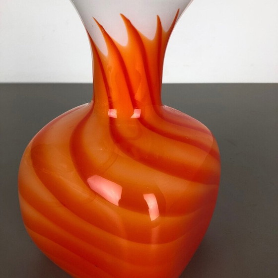 Image 1 of Große Vintage Pop Art Opaline Florence Vase 1970er Jahre