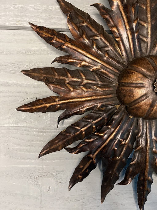 Mid Century Sunburst Wandleuchte