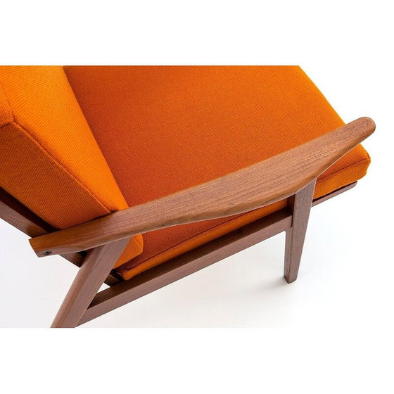 Image 1 of Skandinavischer Vintage-Sessel aus Teakholz und Wolle, 1960er Jahre