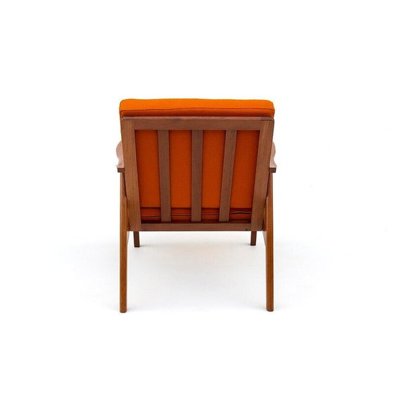 Image 1 of Skandinavischer Vintage-Sessel aus Teakholz und Wolle, 1960er Jahre