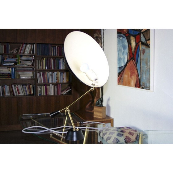 Image 1 of Vintage-Lampe aus vergoldetem Messing von Bruno Gatta für Stinovo, Italien 1950