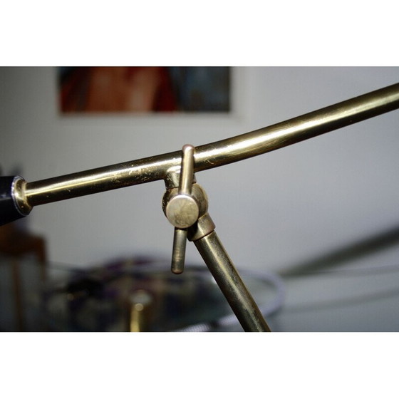 Image 1 of Vintage-Lampe aus vergoldetem Messing von Bruno Gatta für Stinovo, Italien 1950