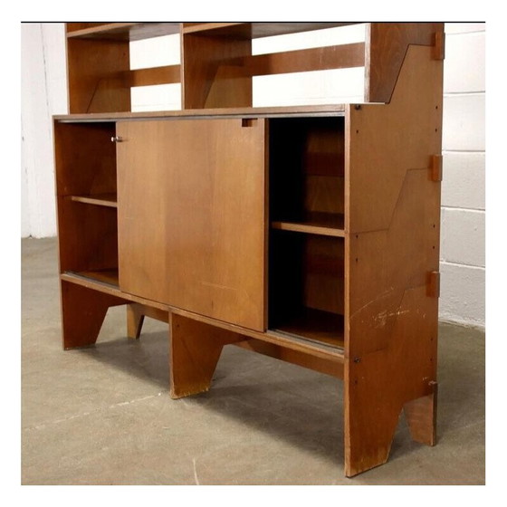 Image 1 of Vintage F54 Bücherregal aus Holz von Renato Forti für McSelvini, 1960er Jahre