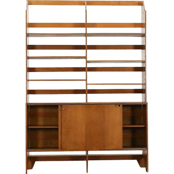 Image 1 of Vintage F54 Bücherregal aus Holz von Renato Forti für McSelvini, 1960er Jahre