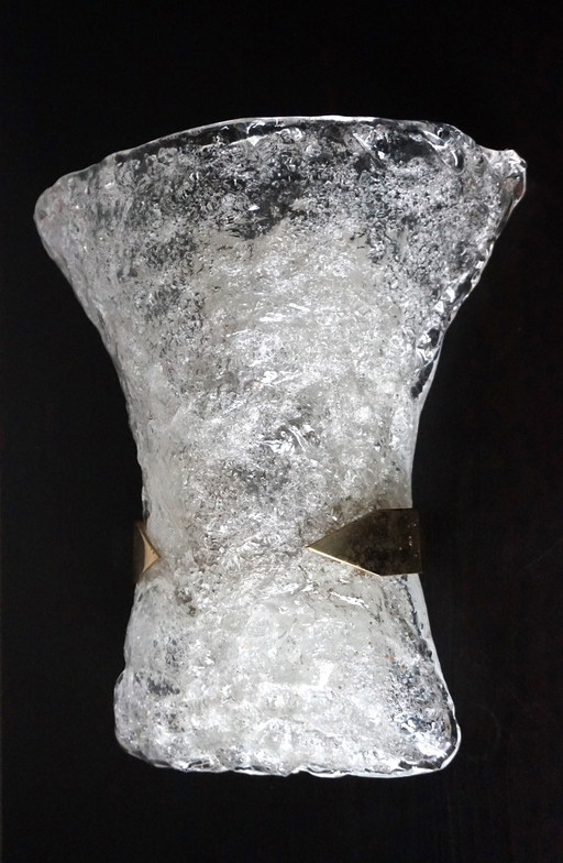 Hillebrand Murano-Eisglas-Wandleuchte von Egon Hillebrand, 1960