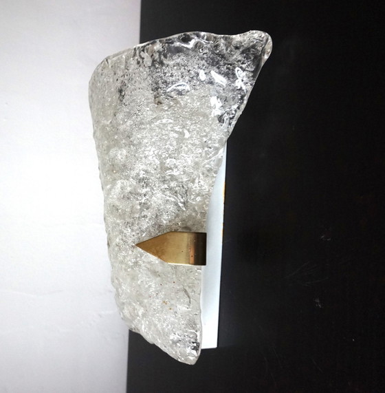 Image 1 of Hillebrand Murano-Eisglas-Wandleuchte von Egon Hillebrand, 1960