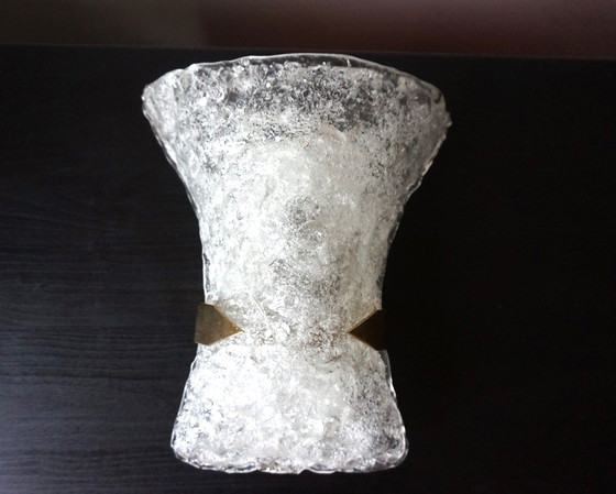 Image 1 of Hillebrand Murano-Eisglas-Wandleuchte von Egon Hillebrand, 1960
