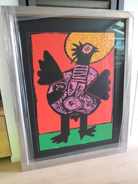 Image 1 of Corneille-Lithographie Oiseau Kivu