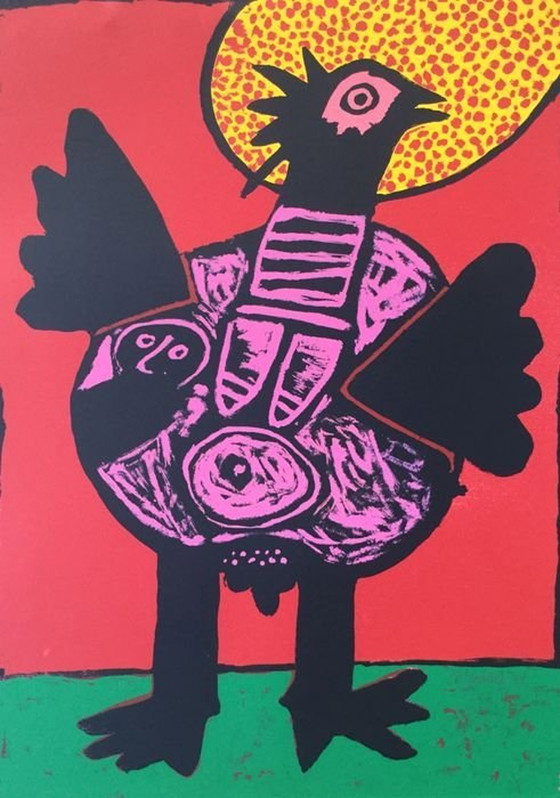 Image 1 of Corneille-Lithographie Oiseau Kivu