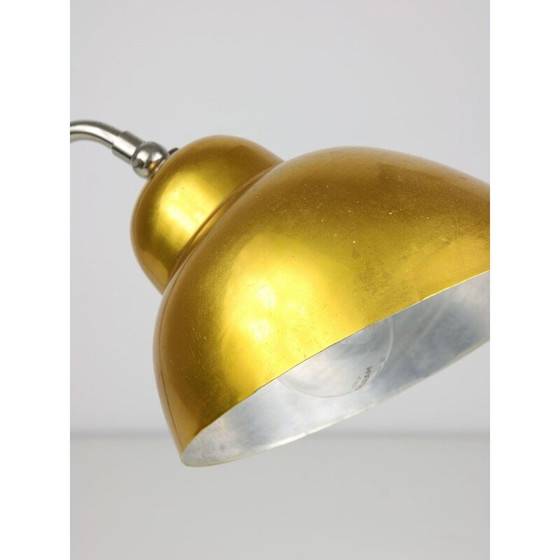 Image 1 of Tischlampe aus goldfarbenem Aluminium und Chrom, 1960