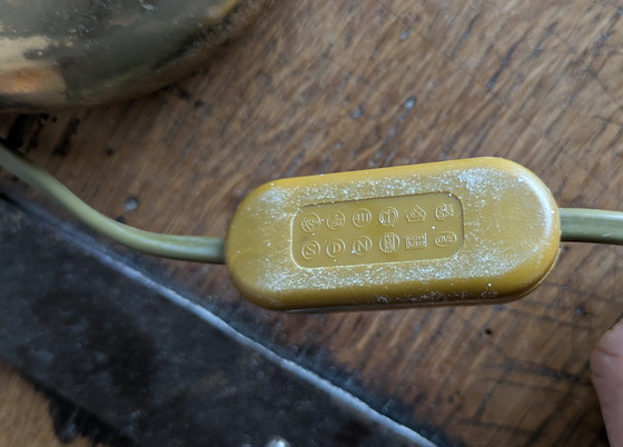 Image 1 of Hollywood Regency Messink Schwanenhalslampe