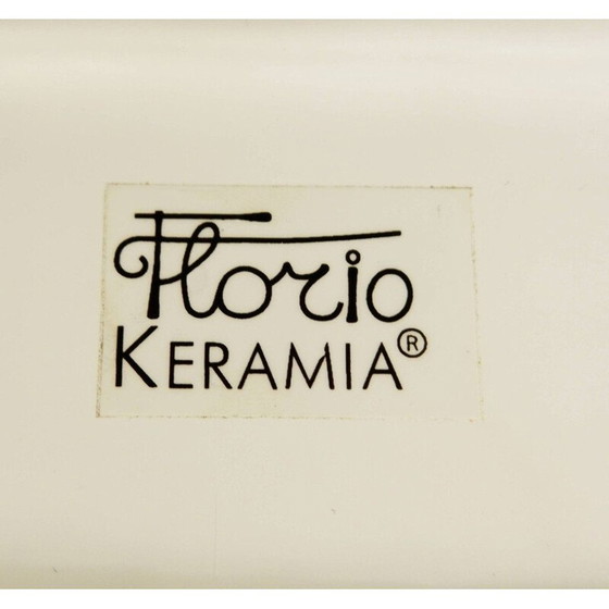 Image 1 of Memphis Vase aus weißer Keramik von Florio keramia, Italien
